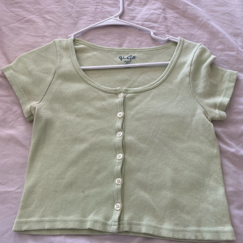 Brandy Melville green zelly top